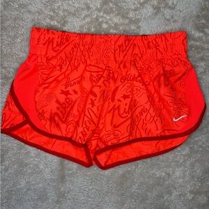 Nike Women's Bright Red Graphic Athletic Shorts